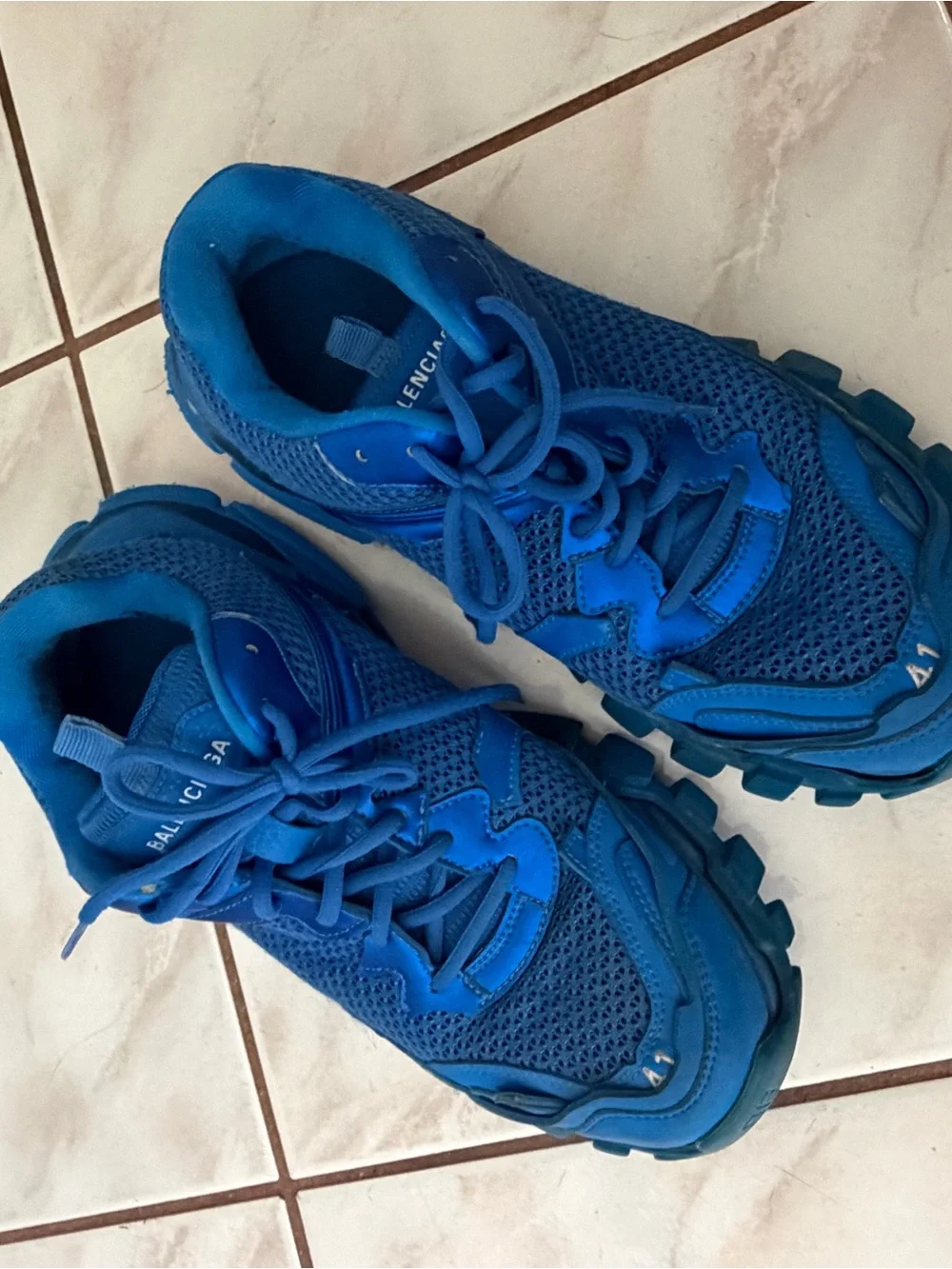 Balenciaga Blue Men's Trail Runner Sneakers
